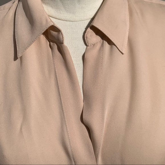 L’AGENCE Silk Button Down Blouse Drawstring Ruching  Size Small - Picture 4 of 9